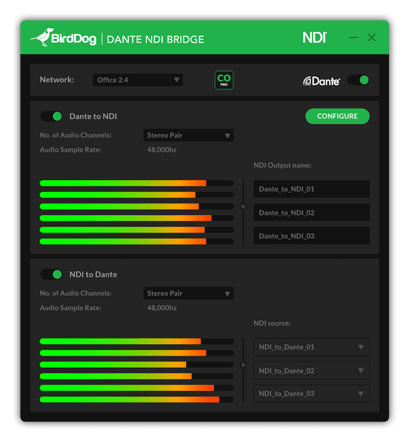 Dante NDI Bridge - Audio Integration for NDI Workflows produkta attēls